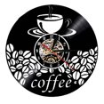 thumbnail image 1 of Reloj de pared con disco de vinilo silencioso creativo, decoración de pared Café Zulema Reloj de pared, 1 of 8