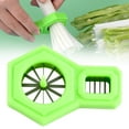 thumbnail image 2 of Onion Cutter Scallion Silk Knife Plum Blossom Onion Shredder Stainless Steel Spring Onion Shredder for Kitchen Decorative, Plate Assist Tool, 2.68x1.97 Inch,Green, 2 of 8