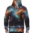thumbnail image 7 of Haiem Colorful Ink Style Dragon Patterned Men's Hoodie with Kangaroo Pocket - Ideal Pullover Sweatshirt for Daily Wear, Travel, and Home-X-Large, 7 of 7