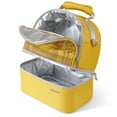thumbnail image 3 of Sunveno Insulated Lunch Box Double Deck Cooler Bag, Yellow, 3 of 6