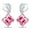 Pink, variant on Emma Manor Jewelry 14k White Gold Plated Love Heart 5A Square CZ Diamond Women Stud Earrings