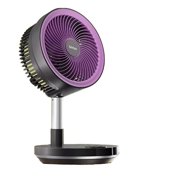 SpinKaze Electric fans, Portable Desk Fan,Foldable Fan Pedestal Stand Floor Fan with Remote Controller Adjustable Height from 14.2'' to 39'', 4 Speeds