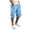 Sky Blue, variant on Havenre Mens Cargo Shorts with Multi-Pockets Lightweight Casual Drawstring Elastic Waist Cotton Relaxed Fit Twill Outdoor Short Pants for Hiking Fishing Work Orange M