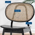 thumbnail image 4 of Side Dining Chair, Black, Wood, Modern Contemporary Farmhouse Coastal, Kitchen Room Cafe Bistro Restaurant Hospitality, 4 of 8