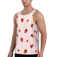 thumbnail image 2 of Lsque Strawberry Pattern Mens Tank Tops Muscle Athletic Quick Dry Sleeveless Workout Fitness T Shirts Beach Tank Top, Loose-fit Sleeveless Shirt for Men-XX-Large, 2 of 7