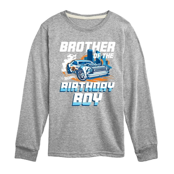 Hot Wheels - Brother Of Birthday Boy - Toddler And Youth Long Sleeve Graphic T-Shirt