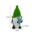 thumbnail image 2 of JVBTVB Solar Powered Garden Gnome Statue with LED Wreath – Weatherproof Outdoor Decor for Patio, Yard, Balcony, Front Porch – Auto-Lights at Night, Scandinavian Design, 2 of 2