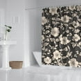 thumbnail image 3 of Country Garden Rose and Bee Pattern Shower Curtain 72x84, Rustic Floral Style with Hooks and Quick-Dry Fabric, 3 of 5