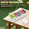 thumbnail image 4 of Grusce Ice Chilled Condiment Caddy with 5 Divider Large Removable Ingredient Container with Lid and Handle for Fruit Snack, 4 of 11
