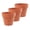 Terracotta, variant on - Pack of 3 - Self Watering Planter - Height 6.9 inches - Flower Pot with Bottom Watering Level Indicator for All House Plants, Flowers, (Diameter 6.9", Shade)