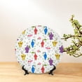 thumbnail image 3 of Lsque Pikmin Pattern Ceramic Decorative Plate Decorative Plates with Display Stand Personalized Porcelain Plate Ceramic Ornaments for Wall Hanging Decoration-8in, 3 of 6