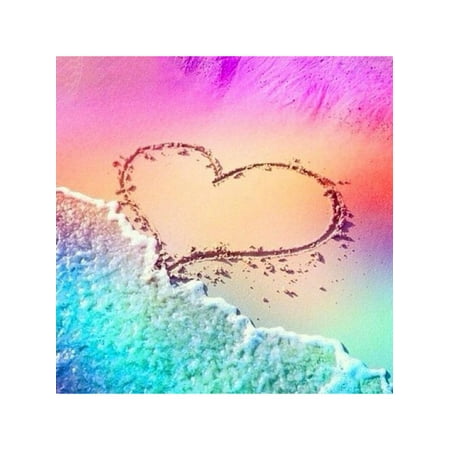 Mosaic Home Decor VICOODA Romantic 3D DIY Diamond Painting Cross Stitch Diamond Kit Mosaic Peacock/Heart Pattern Picture Home Living Room Wall Decor 30x30cm ()