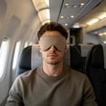thumbnail image 4 of Dongrere Soft Breathable Sleep Eye Mask, Light Blocking Blindfold for Sleeping Travel Nap Night Rest Use, 5x26.7 Inch, Gray, 4 of 6