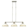thumbnail image 2 of Golden Lighting Kinsley 3-light Island Light in Antique Ivory shade, 2 of 11
