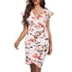 thumbnail image 2 of Vestidos para mujer Vestidos casuales Cuello en V profundo Manga con volantes Vaina Fiesta Trabajo Vestido cruzado de imitación Odeerbi ODB-5, 2 of 5