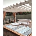 thumbnail image 2 of BalajeesUSA Recycled Outdoor Plastic Patio Rugs Clearance Waterproof RV Camper Rug Large Reversible mats 6'x9' (183 cm x 274 cm) Grey, SkyBlue 7018, 2 of 8