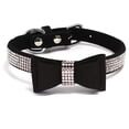 thumbnail image 4 of Mumup Dazzling Rhinestone Dog Collar with Soft Fabric and Crystal Bow Tie - Elegant and Glamorous Puppy Collars for Small Dogs with Leash, 4 of 5