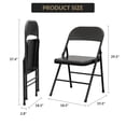 thumbnail image 3 of Yeshouse Juego de 4 sillas plegables de metal resistente, capacidad 160 kg, portátiles y apilables, 3 of 8