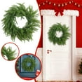 thumbnail image 3 of Artificial Norfolk Pine Wreath 18/20 Inch, Real Touch Christmas Wreath for Front Door Decor, Realistic Faux Greenery Wreath for Indoor Outdoor Use, 3 of 6