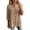 #0056-Khaki, variant on Peplum Blouses for Women Mandarin Collar 3/4 Sleeve with Partial Button Front Casual Tops Boho Summer Style Lightweight Breathable Relaxed-Fit Tops Gift