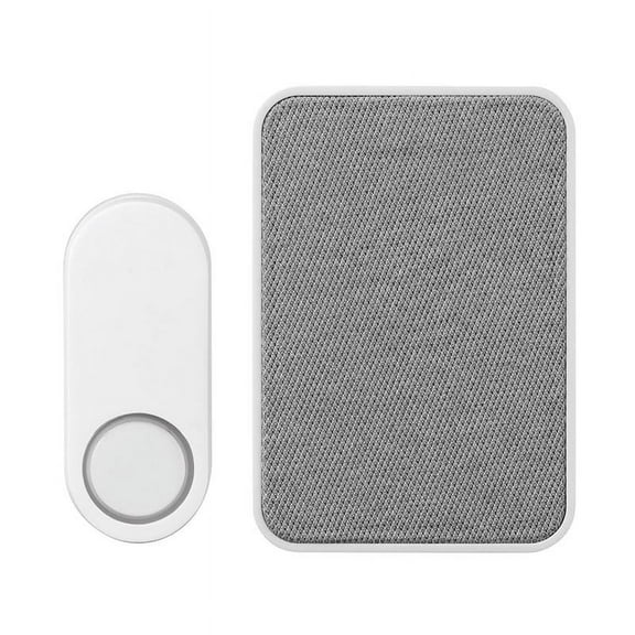 Heath Zenith Gray/White Plastic Wireless Doorbell Kit 18000153