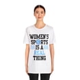 thumbnail image 2 of DJH Apparel | Women's Sports Is A Real Thing Volleyball Unisex Tshirt, 2 of 7
