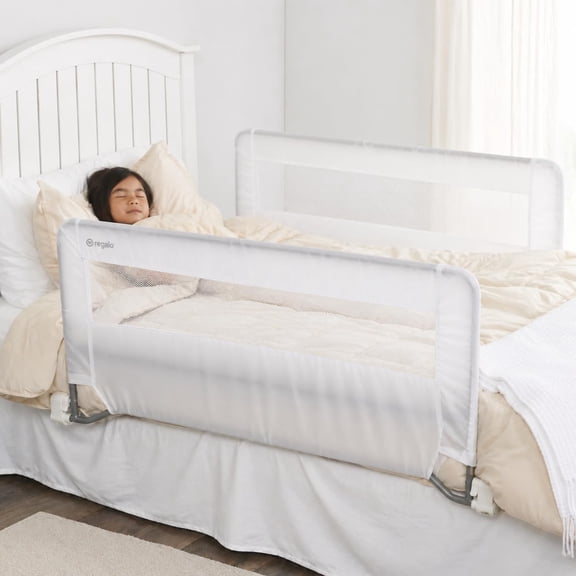 Regalo Double Sided Bed Safety Rail with Metal Frame for Toddlers