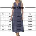 thumbnail image 2 of Fmbrln Summer Dresses for Women Sleeveless Button V Neck Midi Dresses Casual Loose Fit Solid Vacation Beach Sundress, 2 of 7
