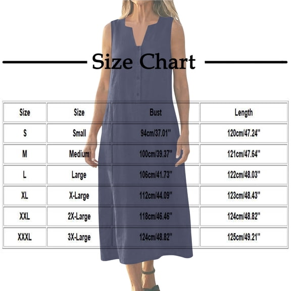 Eawtki Women's Henley V Neck Sleeveless Midi Dress Casual Linen Blend Tank Dress for Summer Beach Vacation Wear