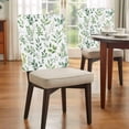 thumbnail image 4 of Eucalyptus Leaf Chair Covers Set of 6 Watercolor Spring Summer Country Green Leaf Chair Back Covers Stretch Removable Washable Slipcovers Protector for Dining Room Kitchen Party Decor, 4 of 9