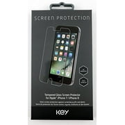KEY Tempered Glass Screen Protector for iPhone 8, iPhone 7 - Clear