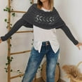 thumbnail image 6 of HNMKIU Women's Fashion Casual Autumn Winter Outdoor Solid Color Wool Hollow Lengthening Double Sleeve Shawl Scarf With Sweater ,Dark Gray, 6 of 9