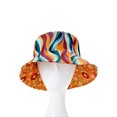 thumbnail image 3 of No Boundaries Adult Women's Wave Print Reversible Bucket Hat, 3 of 3