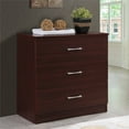 thumbnail image 2 of Hodedah Three Drawer Contemporary Wooden Chest in Mahogany Finish, 2 of 7