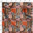 thumbnail image 3 of Soimoi Velvet Orange Fabric By the Yard - 54 Inch Wide -Geometric Material - Artistic and Modern Patterns for Various Uses Printed Fabric, 3 of 6