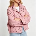 thumbnail image 6 of Aloohaidyvio Women's Polka Dot Jackets Fall Trendy Lightweight Stand Collar Coat Zip Up Outerwear with Pockets, 6 of 7
