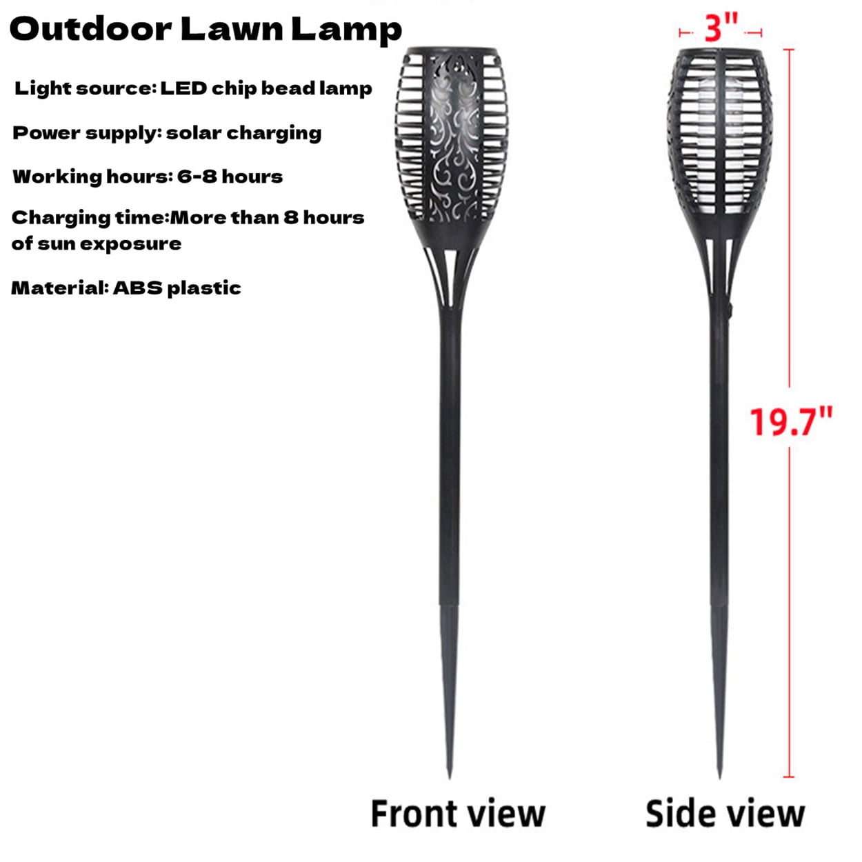 Solar Lights for Outdoor Torch Path Decor Landscape Lighting & Solar Lights Outdoor, Flickering Flame Waterproof, 12 Pack