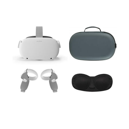 UPC: 0815820023326 | 2021 Oculus Quest 2 All-In-One VR Headset 128GB Touch Controllers 1832×1920 up to 90 Hz Refresh Rate LCD 3D Audio Mytrix Carrying Case Gray Grip Cover Lens Cover