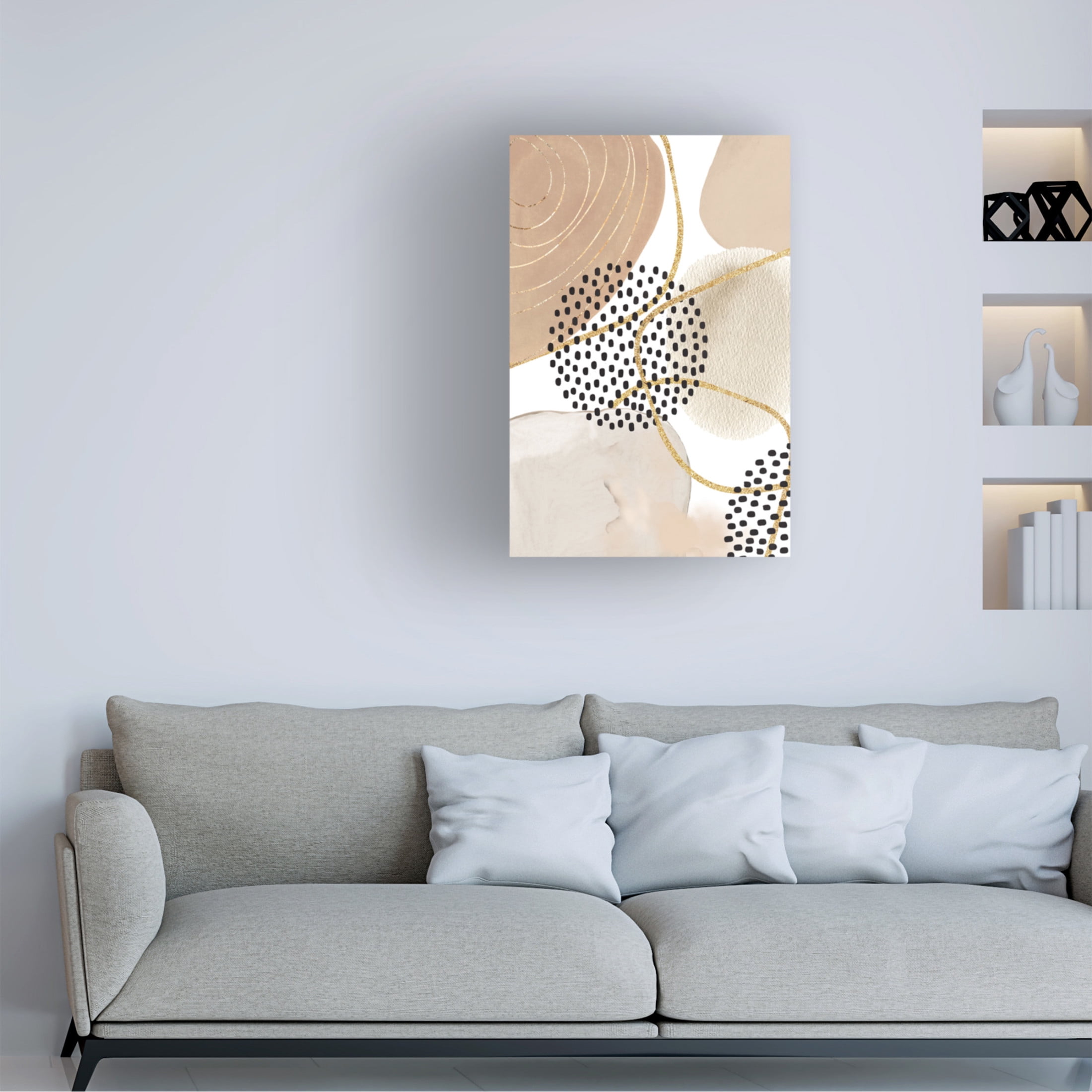 Trademark Fine Art Sally Ann Moss Jealous Beige 3 Canvas Wall Art