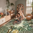 thumbnail image 5 of Garvee 9'x12' Jungle Animal Print Area Rugs Living Room Rug, Washable Rug Forest Botanical Bedroom Carpet with Non Slip Backing for Dining Room, Green, 5 of 8