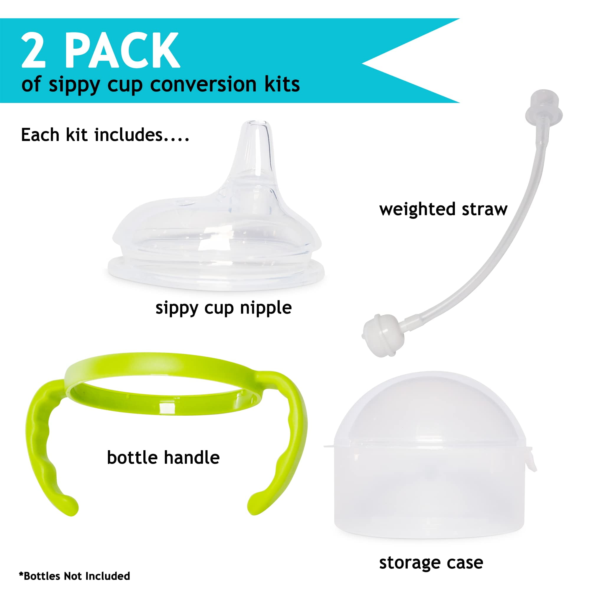 Weighted Straw Baby Bottle Sippy Cup Comotomo Straw Sippy Cup Comotomo  Bottle To Sippy Cup Conversion Kit (2