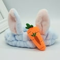 thumbnail image 6 of Women Girls Autumn Winter Headband, Fashion Cute Cartoon Rabbit Carrot Decor Soft Skin-friendly Plush Durable Hair Band Hair Accessory Photo Prop for Washing Face Makeup Daily Wear 1PC, 6 of 8