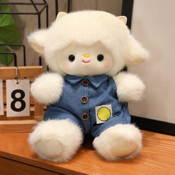 9.8" Cute Lamb Plush Toy, Adorable Sheep Stuffed Animal, Soft Plush Doll for Kids, Cozy Companion for Children and Family, Ideal Plush Gift for All Ages