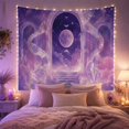 thumbnail image 2 of Arched Lunar Portal With Cloud Stairway, Dreamy Fantasy for Space Lovers, Mystical Celestial Wall Art, Housewarming Gift, Tapestry Wall Hanging for Bedroom and Dorm, 2 of 7