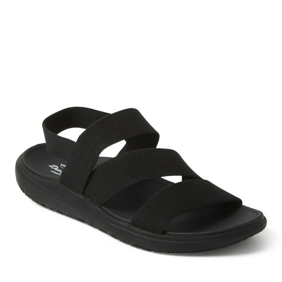 Dearfoams Women's Emilia Elastic Gore Strappy Sandal