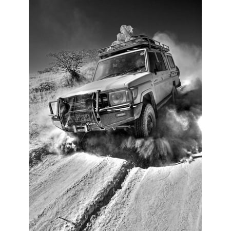 Damaraland, Four Wheel Drive Vehicles are the Best Means of Travel in Desert Environment, Namibia Print Wall Art By Mark