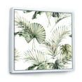 thumbnail image 3 of Monstera and Coconut Leaves With Tropical Pattern 36 in x 36 in Framed Painting Canvas Art Print, by Designart, 3 of 5