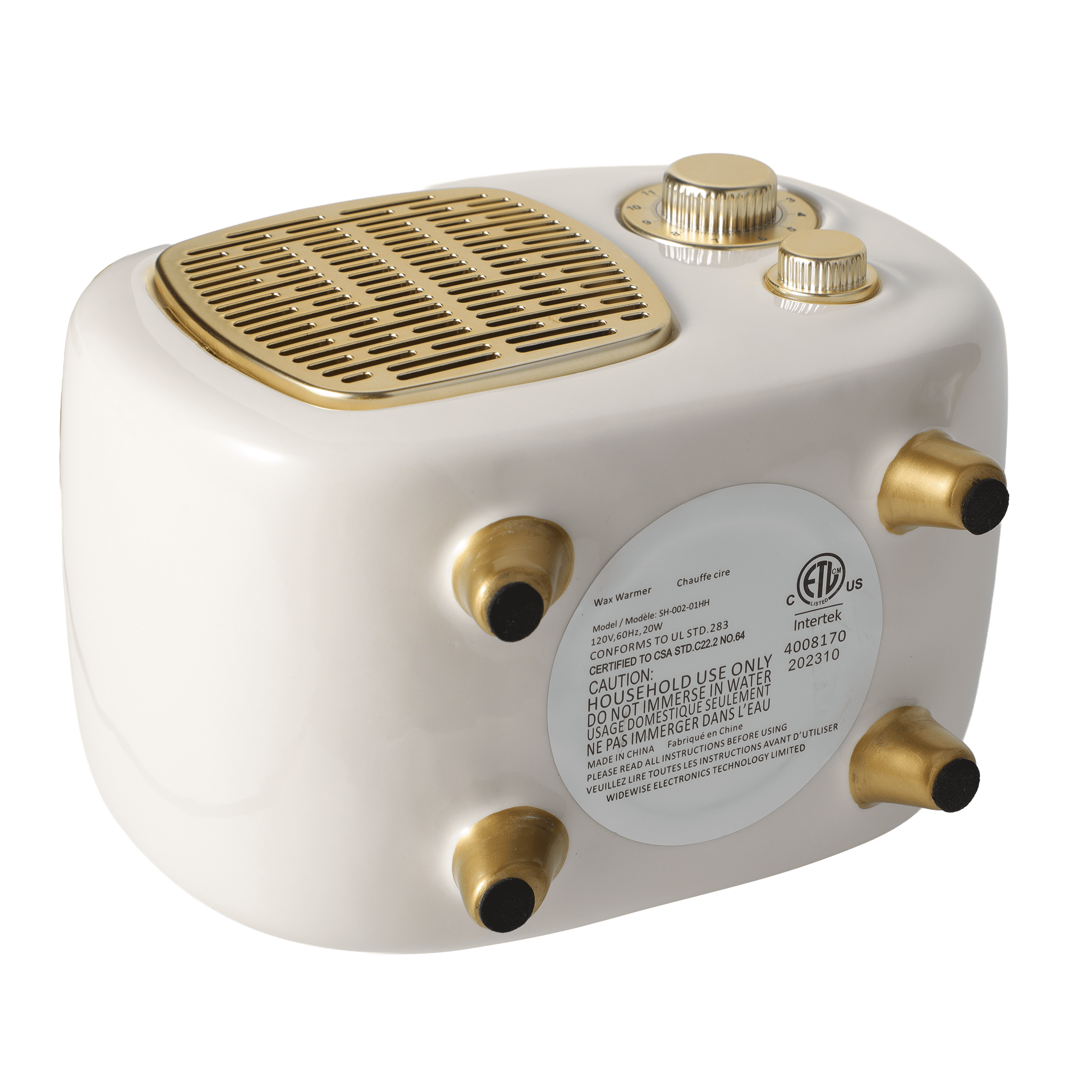 Better Homes & Gardens Ceramic Electric Plug-In Wax Melt Warmer, Vintage Radio Style, White