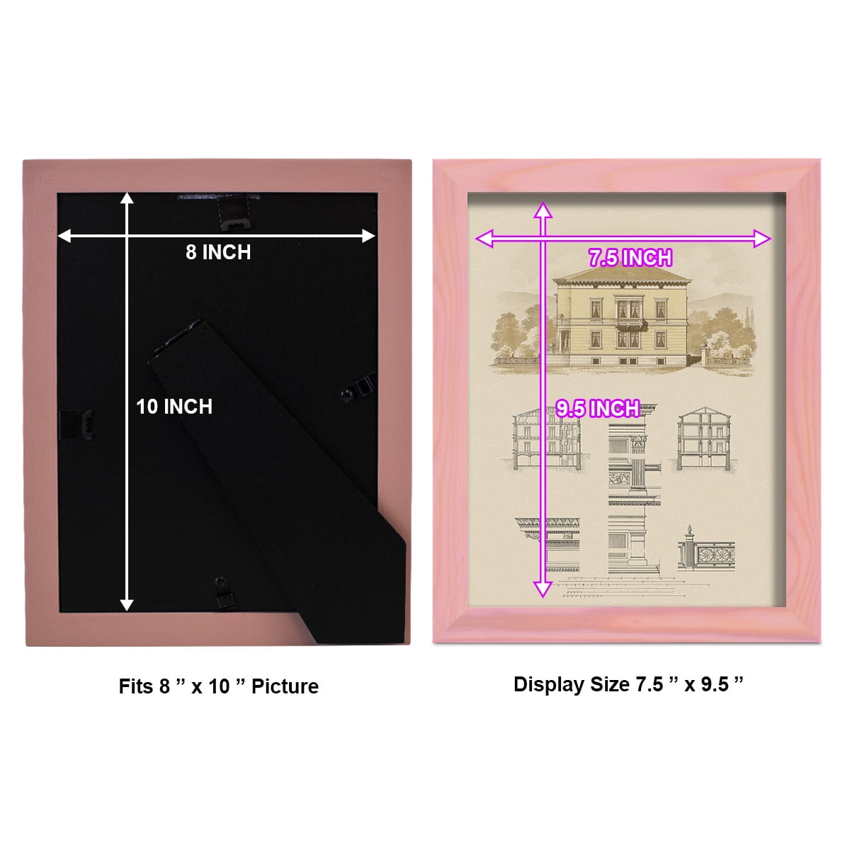 Estate and Plan II -Framed Print w/glass-Sunset Pink