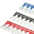 thumbnail image 2 of 6PCS Fork Type 600V 25A 5mm Pitch 12 Position PCB Terminal Strip Jumper Block, 2 of 4